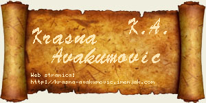 Krasna Avakumović vizit kartica